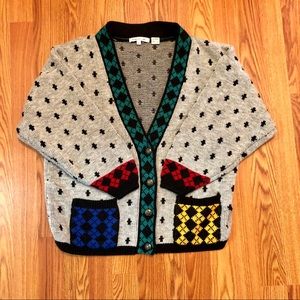 Vintage Jason Maxwell Unique Multicolor Sweater L